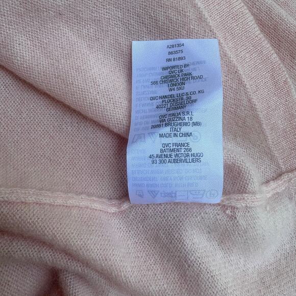 Isaac Mizrahi 100% Cashmere Sweater Tunic Sz S Pastel Pink Crew Neck Preppy Soft - Picture 7 of 9